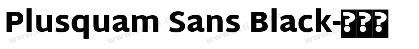 Plusquam Sans Black字体转换